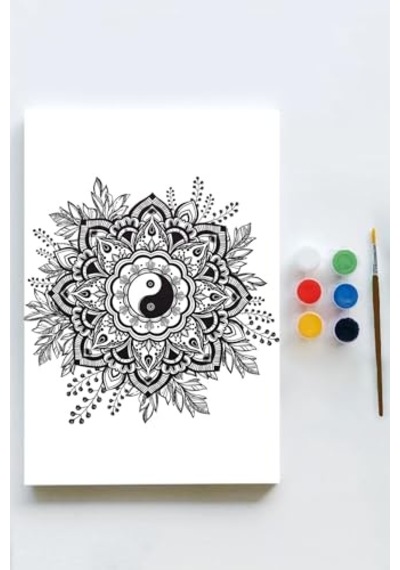Mandala Tuval Kanvas Tablo Boyama Hobi Seti 2 50x70cm -
