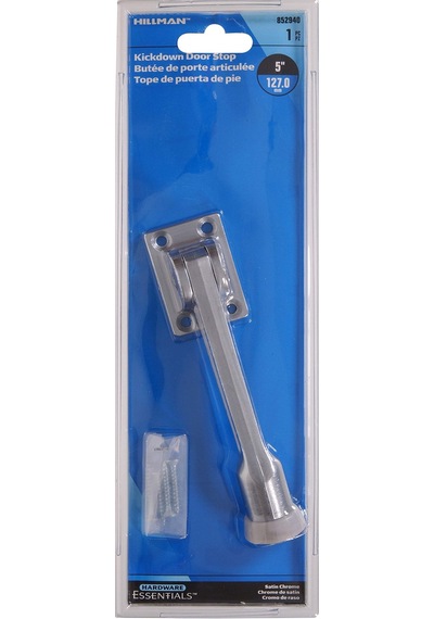 Hillman 852940 12,7 Cm Açılır Kapı Durdurucu - Saten Krom 1'li Paket