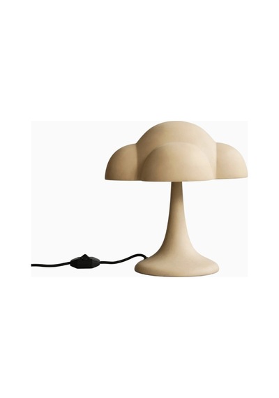 101 Copenhagen Fungus Sand, Dekoratif Tasarım Retro Seramik Masa Lambası Bej