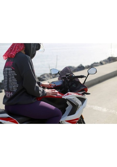 Motosiklet Sürücüsü Kol Ve Gidona Takılabilir Çantalı Telefon Tutucu 6,5"'e Kadar Siyah