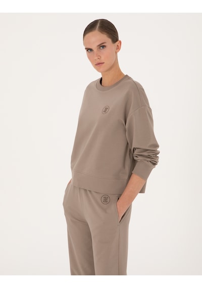 Pierre Cardin Kadın Vizon Sweatshirt 50314963-vr052 Vizon