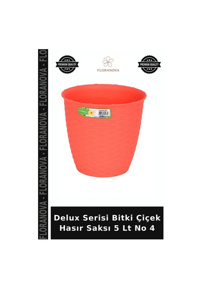 Delux Serisi Bitki Çiçek Hasır Saksı 5 Lt No 4
