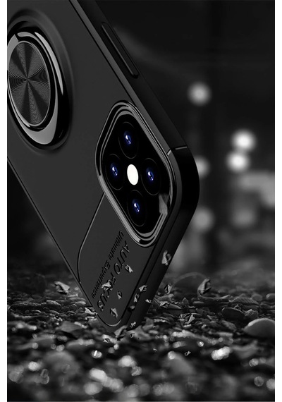Lvsqvr Newface Apple Uyumlu iPhone 12 Mini Kılıf Range Yüzüklü Silikon - Mavi
