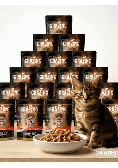 Premium Yavru Kedi Yaş Maması Tavuklu 85 Gr X 24 Adet Gelişim Sağlar