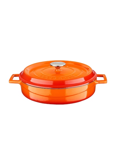 Lava Döküm Çok Amaçlı Yayvan Tencere Döküm Demir Yekpare Kulplu Edition Serisi Çap 32cm. 001