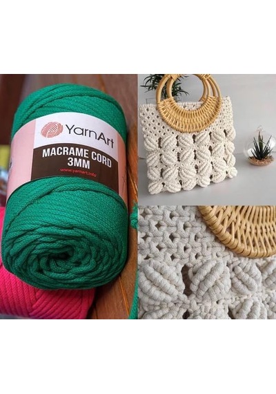 Art El Örgü İpi Macrame Cord 3 Mm, 801, 2x500 Gr