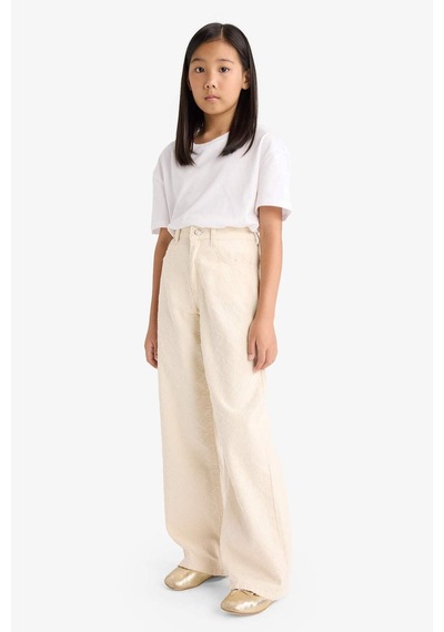 Defacto Wide Leg Gabardin Pantolon Kız Çocuk G1621A825AU