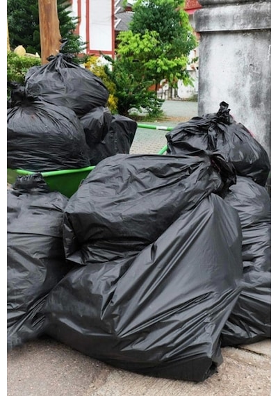 20 Adet Endüstriyel 120x150 Cm Hantal Boy Siyah Çöp Poşeti 2 Rulo X 10lu