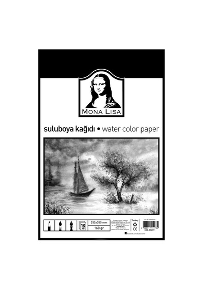 Sulu Boya Kağıdı 25x35 160gr 10 Lu Çok Renkli