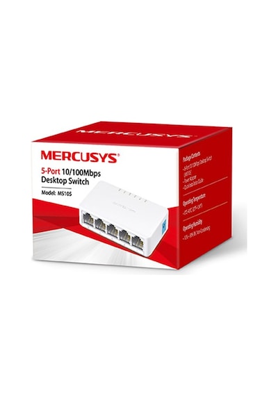 Tp-lınk Mercusys Ms105 5 Port 10/100 Plastik Kasa Swıtch