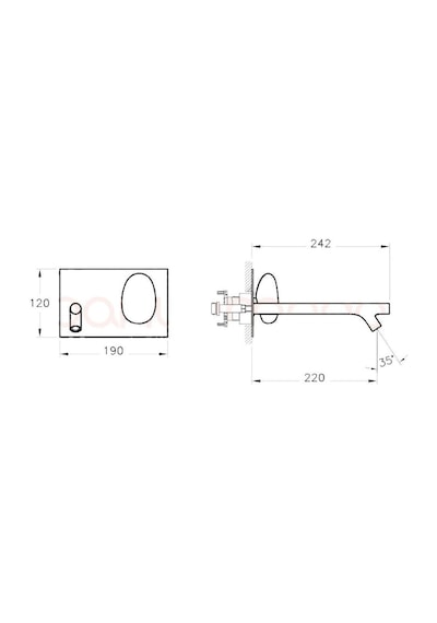 VitrA İstanbul A42231 Ankastre Lavabo Bataryası Krom