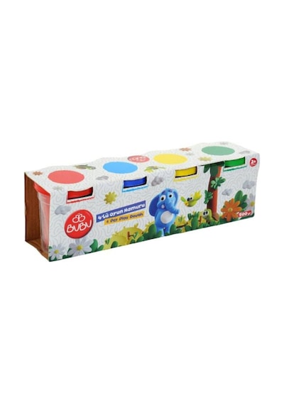 Oyun Hamuru 4 Renk 500gr Bubu Renkli
