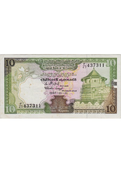 Sri Lanka 10 Rupi 1987 Ççt+