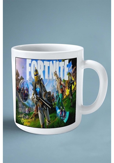 Fortnite Oyun Baskılı Kupa Bardak Çift Taraflı Baskı Kişiye Özel Model 1 Çok Renkli