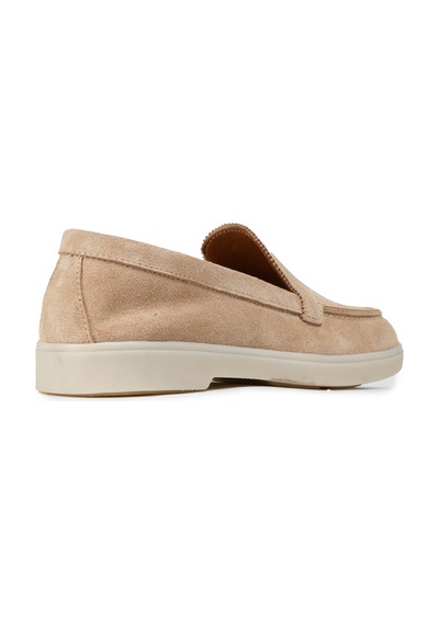 Deery Kadın Hakiki Süet Bej Loafer Ayakkabı - 02039zbejc01