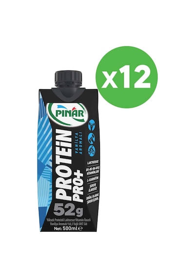 Protein Pro+ Vanilyalı 500 Ml 52g Protein, Şeker İlavesiz X 12 Adet