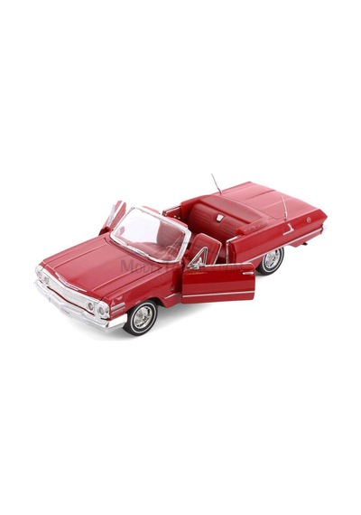Welly 1:24 Ölçekli Lisanslı Orjinal 1963 Chevrolet Impala Kapıları Açılabilir Model Oyuncak Araba