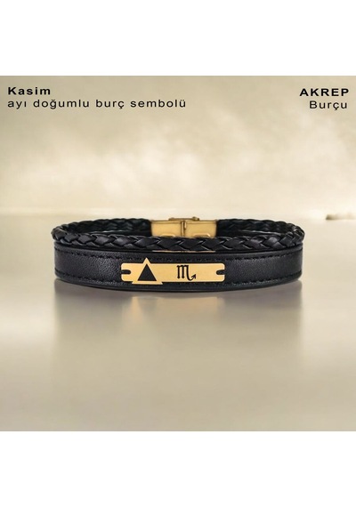 Kasım Ayı Doğumlarına Üçgen Motifli Hakiki Siyah Derili 14 Ayar Altın Plakalı Hediye Bileklik-390ay Kasım Kasım Ayı Doğumlarına Üçgen Motifli Hakiki Siyah Derili 14 Ayar Altın Plakalı Hediye Bileklik-390ay Kasım