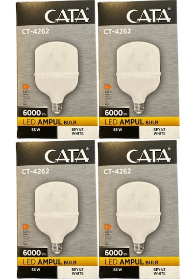 Cata Ct-4262 55w 6400k Beyaz Işık E27 Duylu Led Torch Ampul 4 Adet