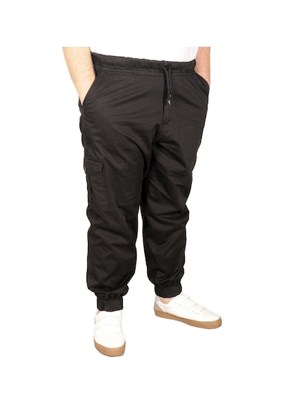 Mode Xl Büyük Beden Erkek Keten Kargo Jogger Valencia 21911 Siyah 001