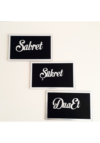 Ahşap Sabret Şükret Du Et