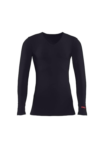 Blackspade 1257 Unisex Siyah V Yaka Uzun Kol Thermal