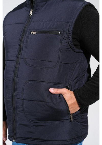 Derin Mavi Çok Cepli Günlük - İş Yeleği Xl-10xl Arası Bedenler Lacivert