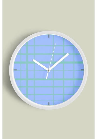 Modern Tasarım Duvar Saati - 35cm - Önü Camlı Beyaz Kasa - Sessiz Mekanizma-jh0538 Beyaz