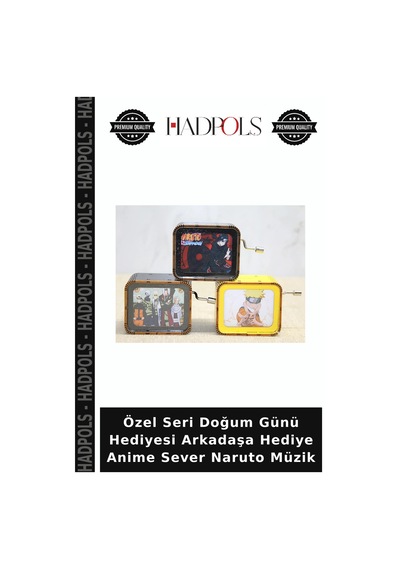 Özel Seri Doğum Günü Hediyesi Arkadaşa Hediye Anime Sever Naruto Müzik