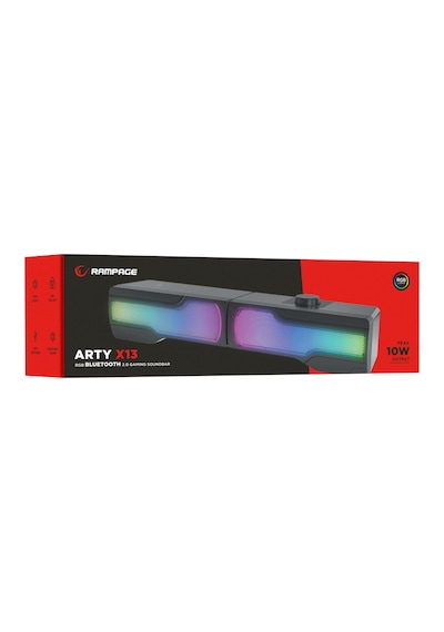 Rampage Arty X13 2.0 Bluetooth'lu Rms 3w 2 Rgb Işıklı Multimedia Usb 5v 45db Gaming Oyuncu Speaker