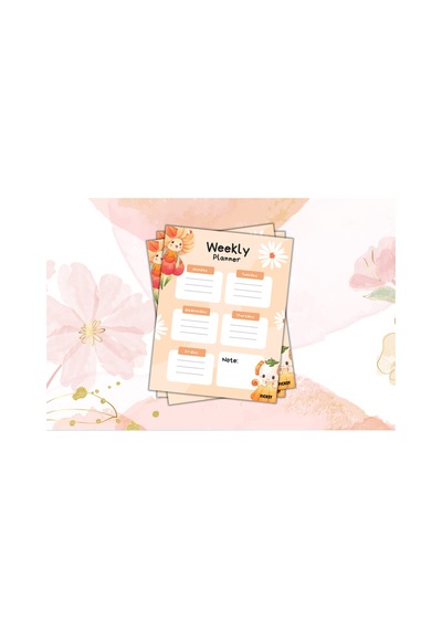 Çocuk Haftalık Planlayıcı - A4 - 30 Yaprak - Öğrenci Planlayıcı - Okul Planlayıcı - Ders Programı - 0660 Çok Renkli