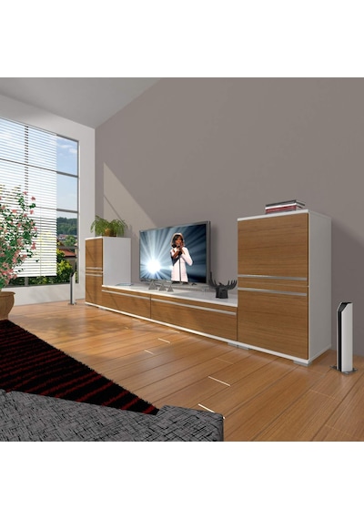 Decoraktiv Eko On2 Mdf Std Tv Ünitesi Tv Sehpası Beyaz - Ceviz