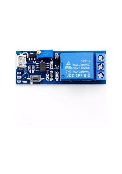 5V-30V Micro Usb Zaman Gecikme Röle Modülü 0-24 Sn Potansiyome
