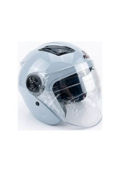 Oso Helmet Yarım Kask Gözlüklü Gri - M Beden