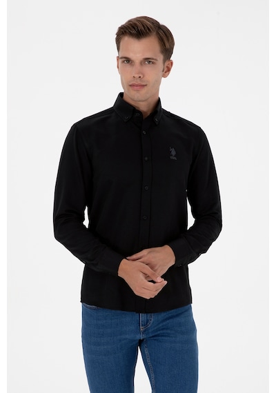 U.s. Polo Assn. Erkek Siyah Gömlek Basic 50307693-vr046 Siyah