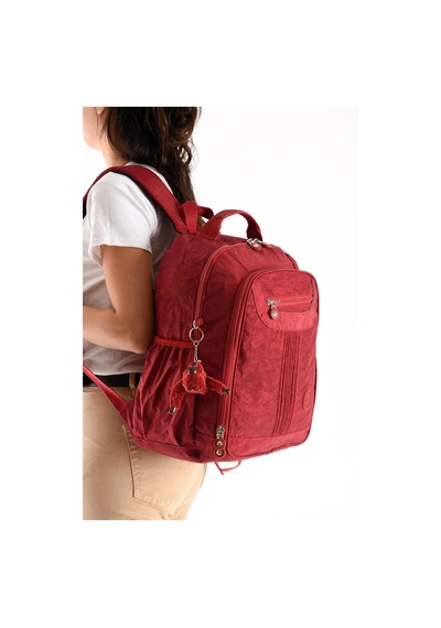 571 Collections Ultra Hafif Orta Boy Sırt Çantası Çok Cepli Kırmızı Model: 571-3p Kirmizi