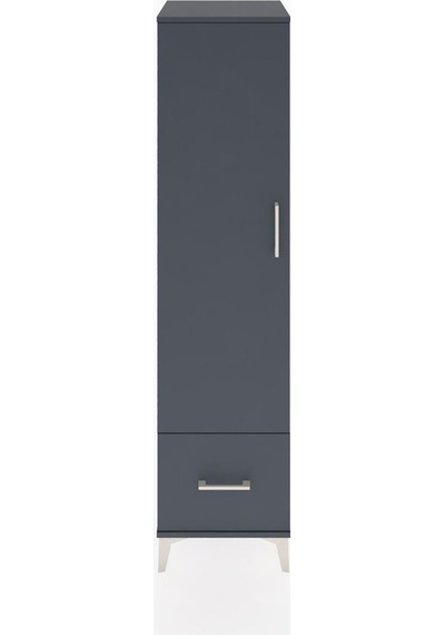 Hyperion Dolap 4 Raflı Tek Çekmeceli Tek Kapaklı 44x44x182 Antrasit-antrasit Antrasit