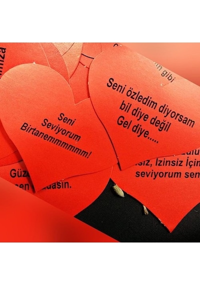 Sevgiliye Hediye Kalpli 365 Gün Notu Romantik Aşk Sözleri Mesajı (464747654)