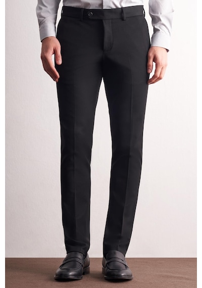 İmza Siyah Yan Cep Açık Paça Esnek Slim Fit Classic Casual Pantolon 1003255153 Siyah