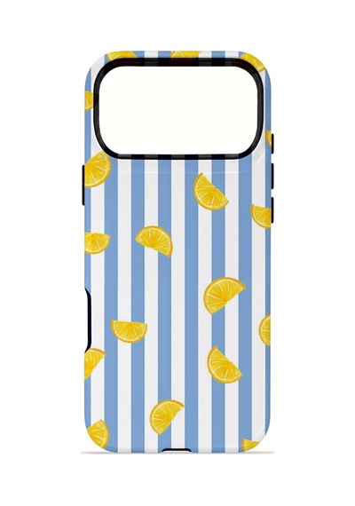 Apple iPhone Uyumlu 17 Pro Vorian Çift Katmanlı Magsafe Kılıf Lemon Confetti Blue