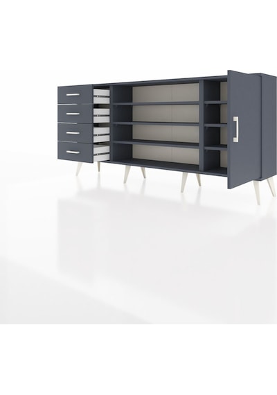 Arges Konsol 6 Raflı 4 Çekmeceli Tek Kapaklı 176x30x83 Antrasit-antrasit/antrasit Antrasit/antrasit Arges Konsol 6 Raflı 4 Çekmeceli Tek Kapaklı 176x30x83 Antrasit-antrasit/antrasit Antrasit/antrasit