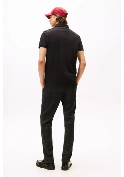 Tommy Hilfiger Erkek Regular Fit Göğsü Şeritli Ve Yazı Nakışlı Polo Yaka T-shirt - Siyah Triple Black Tommy Hilfiger Erkek Regular Fit Göğsü Şeritli Ve Yazı Nakışlı Polo Yaka T-shirt - Siyah Triple Black