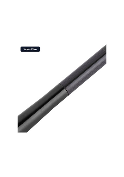 Trobus Oto Anten Çubuğu Alüminyum Karbon Fiber Görünümlü 12 Cm Siyah