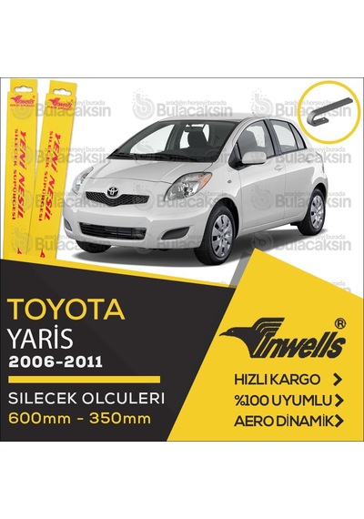 Toyota Uyumlu Yaris Muz Silecek Takımı 2006-2011 İnwells