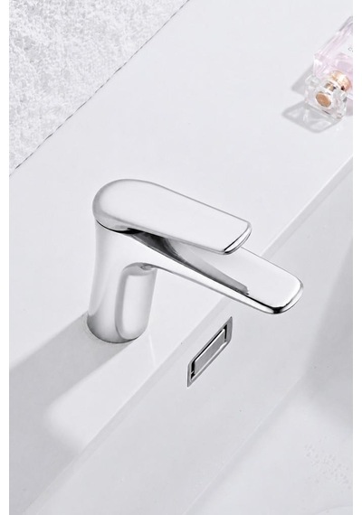Vero Kısa Lavabo Bataryası Parlak Krom