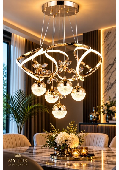 Plus Led Avize Altın Altın