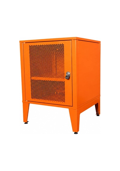 Ziglat 655 Serisi Kilitli Metal Home Office Dolabı%70 Perfore Kapaklı Turuncu 450x600x450 Mm