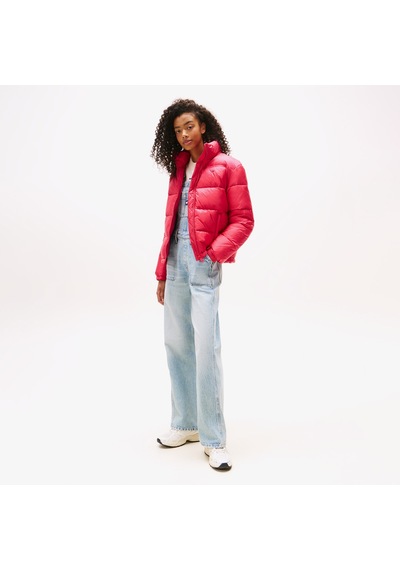 Tommy Hilfiger Tommy Jeans Hood Essentials Kadın Pembe Puffer Montdüzdw0dw21619