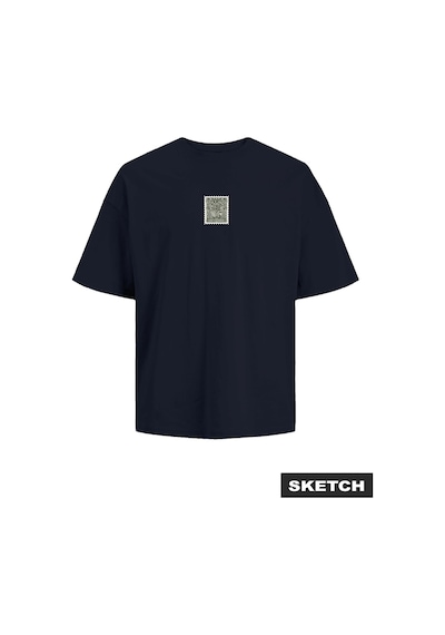 Jack & Jones Erkek Bisiklet Yaka Tisört - Mark - 12288738 Outer Space