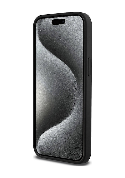 Apple Uyumlu iPhone 15 Pro Max Kılıf Dkny Lisanslı M-safe Şarj Özellikli 3d Yazılı Repeat Pattern Kapak Siyah